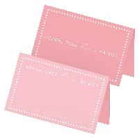 ITENGA 48x Tischkarten Sch�n dass du da bist V3 rosa