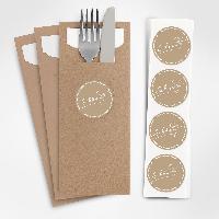 ITENGA 24x Bestecktaschen Sch�n dass du da bist V2 latte...