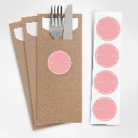 ITENGA 24x Bestecktaschen Sch�n dass du da bist V3 rosa