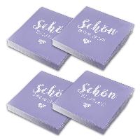 itenga 80x Serviette Sch�n dass du da bist - LILA / FLIEDER
