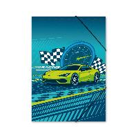 ITENGA Gummizugmappe Sammelmappe A4 PP Motiv Rennauto NI...