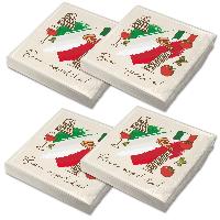 itenga 80x Serviette Herz Flagge mit Bildern ITALIEN v2