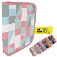 itenga Sch�ler-Etui M�ppchen Muster pastell 28 teilig (g...