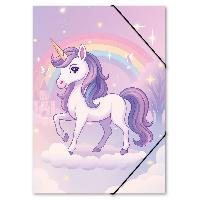 ITENGA Gummizugmappe Zeichenmappe A3 PP Motiv EINHORN ZA...