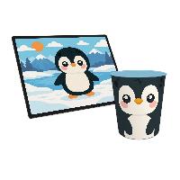 itenga Papierkorb mit Schreibunterlage KAWAII Motiv PING...