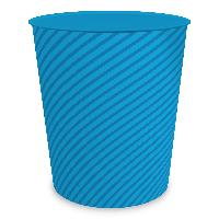 itenga Papierkorb ca. 11 Liter - STRIPE - cyan