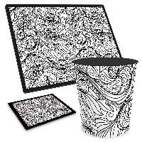 ITENGA Papierkorb Schreibtischunterlage Mauspad Set - ca...