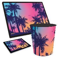 ITENGA Papierkorb Schreibtischunterlage Mauspad Set - ca...