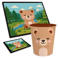 ITENGA Papierkorb Schreibtischunterlage Mauspad Set - ca...