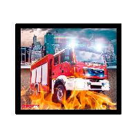 ITENGA Mauspad FEUERWEHR 21 x 18 cm Kunststoff rutschfest