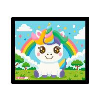 ITENGA Mauspad Kawaii Design - EINHORN 21 x 18 cm Kunsts...