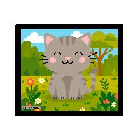 ITENGA Mauspad Kawaii Design - KATZE 21 x 18 cm Kunststo...