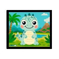 ITENGA Mauspad Kawaii Design - DINO 21 x 18 cm Kunststof...