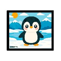 ITENGA Mauspad Kawaii Design - PINGUIN 21 x 18 cm Kunsts...