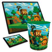 ITENGA Papierkorb Schreibtischunterlage Mauspad Set - ca...