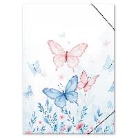 ITENGA Gummizugmappe Zeichenmappe A2 Karton Motiv Schmet...