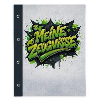 itenga Zeugnismappe A4 mit Schraubverschluss Motiv GRAFITTI