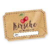 Itenga 50 x Marmeladenetikett rechteckig 6x4cm Kirsche