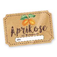 Itenga 50 x Marmeladenetikett rechteckig 6x4cm Aprikose