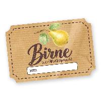 Itenga 50 x Marmeladenetikett rechteckig 6x4cm Birne