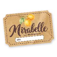 Itenga 50 x Marmeladenetikett rechteckig 6x4cm Mirabelle