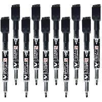 #10xFolienstift abwischbar schwarz Whiteboard Marker mit...