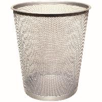 Q-CONNECT KF00849 Papierkorb Metall Rund 19L silber