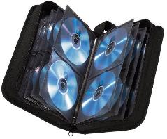 hama CD-/DVD-Tasche, Nylon, f�r 64 CD's/DVD's, schwarz