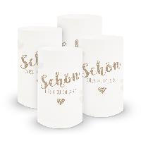 itenga 18x Windlicht klein Sch�n dass du da bist, latte ...