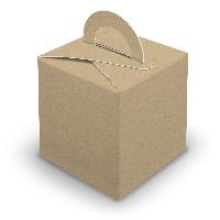 itenga W�rfelbox mit Griff Kraftkarton braun 6,5x6,5cm