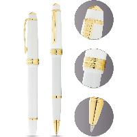 CROSS Kugelschreiber Bailey Light Weiss-Lack/Gold, aus K...