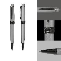 CROSS Kugelschreiber Bailey Mattgrau, schwarze PVD Besch...