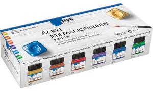 KREUL Acryl-Metallicfarbe, Basis-Set