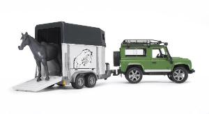 Bruder 02592 Land Rover Defender plus Anh�nger plus Pferd