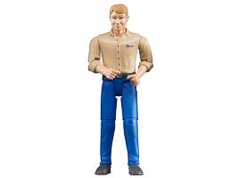 Bruder 60006 Mann mit hellem Hauttyp / blauer Hose