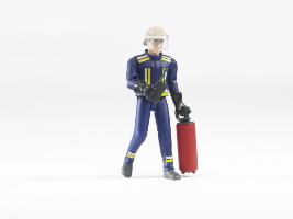 Bruder 60100 Feuerwehrmann mit Helm, Handschuhe, Zubeh�r