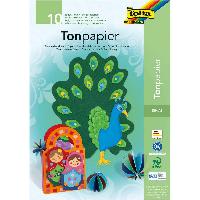 folia Tonpapierblock, DIN A3, 130 g/qm, 10 Blatt