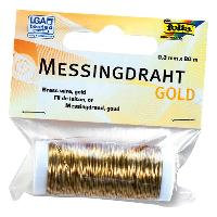 folia Golddraht, 0,3 mm x 80 m, gold, aus Messing