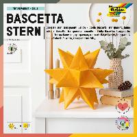 folia Faltbl�tter Bascetta-Stern gelb-transparent 20x20cm