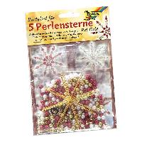 folia Perlensterne-Set, 340-teilig, rot / gold / perlwei�