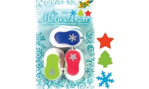folia Weihnachts-Motiv-Locher, klein, Set 1