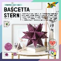 folia Faltbl�tter Bascetta-Stern, lila / bedruckt, 150 x...