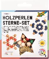 folia Holzperlen Sterne-Set CLASSIC, 161-teilig