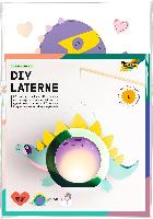 folia Laternen-Bastelset SUPERHERO DINOS, metallic-gr�n