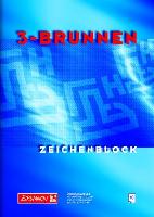 BRUNNEN Zeichenblock A3 10 Blatt 120g mit Einsteckecken