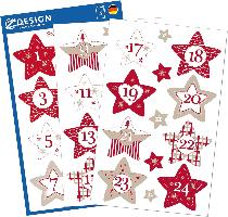 Avery Zweckform ZDesign Adventskalender-Sticker Sterne