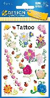 Avery Zweckform - Tattoo Aufkleber -  Blumen beglimmert ...