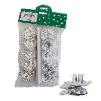 Riffelmacher 10x Christbaumkerzenhalter silber