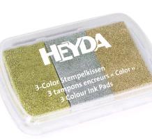 HEYDA Stempelkissen 3-Color, gold/silber/kupfer