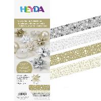 HEYDA Faltpapierstreifen f�r Fr�belsterne, gold/silber